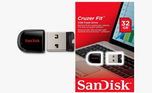 память USB 2.0 Flash Drive 32 GB SANDISK Cruzer Fit